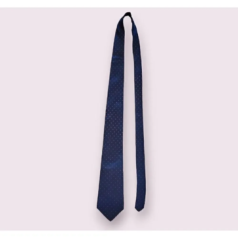 Daks London Blue Geometric Print men’s silk tie 57